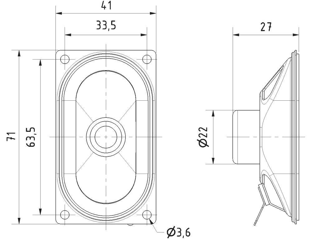 רמקול מסוכך מגנטית VISATON SC 4.7